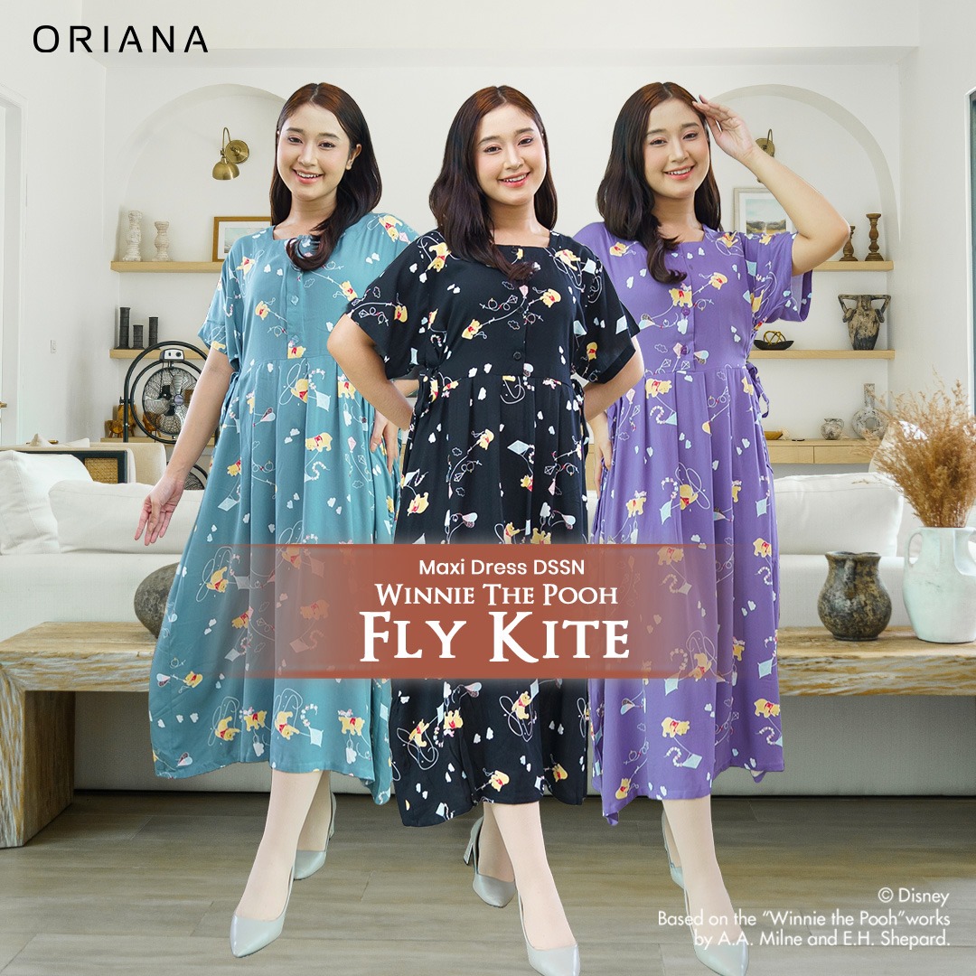 Oriana Homewear Maxi Dress DSSN Winnie Fly Kite Allsize