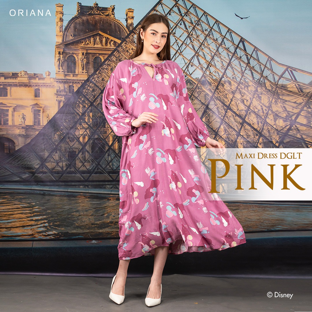 Oriana Homewear Maxi Dress-DGLT Mickey Mixology Allsize