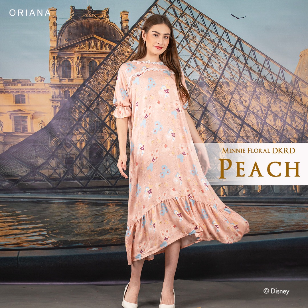 Oriana Homewear Maxi Dress-DKRD Minnie Florals Series