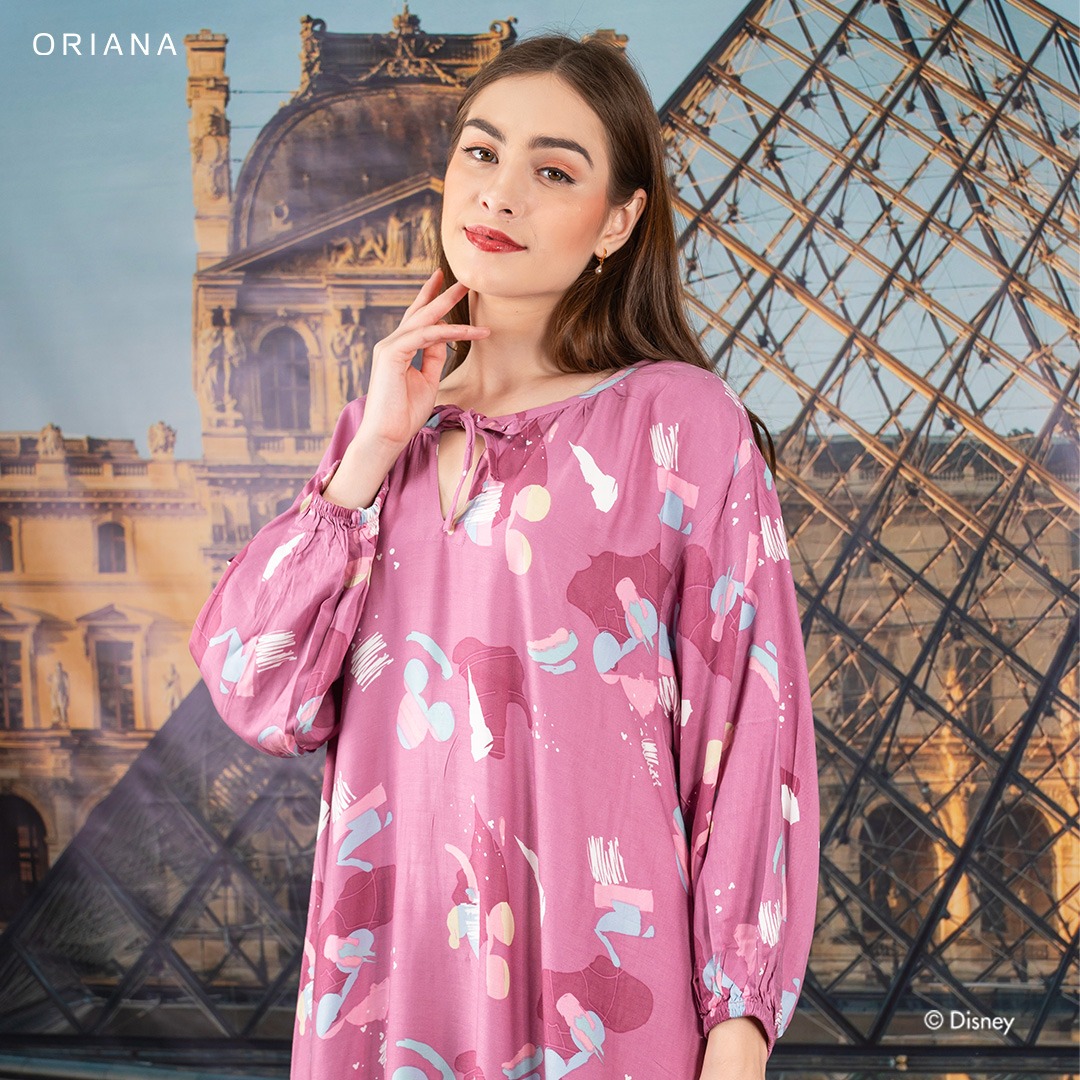 Oriana Homewear Maxi Dress-DGLT Mickey Mixology Allsize