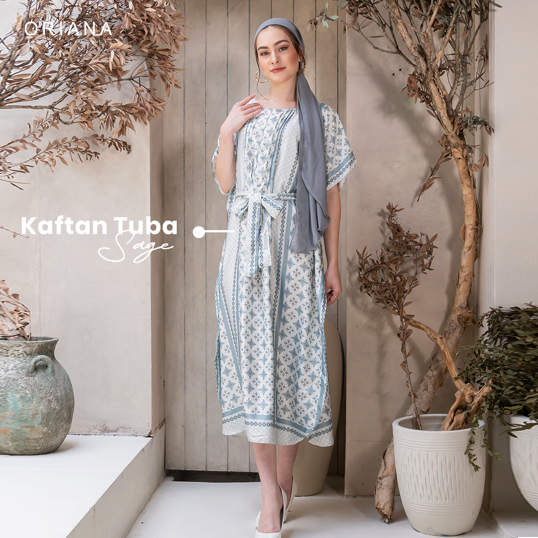 Oriana Dailywear Kaftan Tali Jema Rayon Satin Tuba Allsize