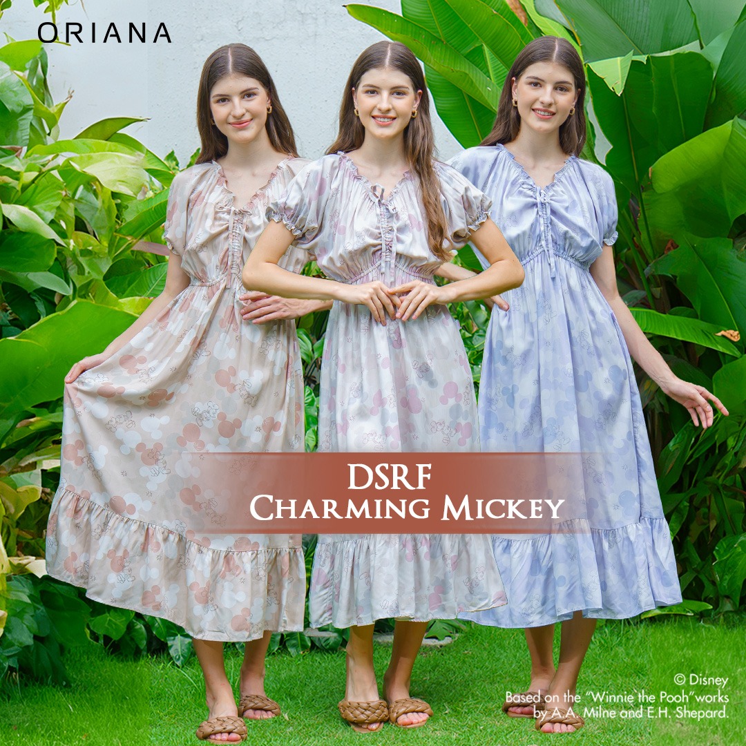 Oriana Homewear Maxi Dress DSRF Mickey Mouse Charming Mickey Series