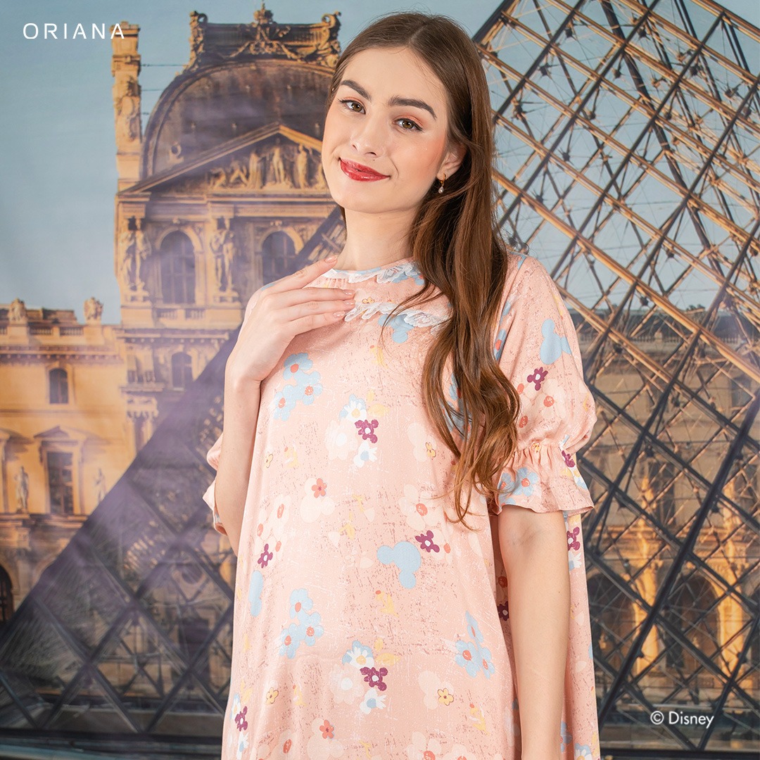 Oriana Homewear Maxi Dress-DKRD Minnie Florals Series