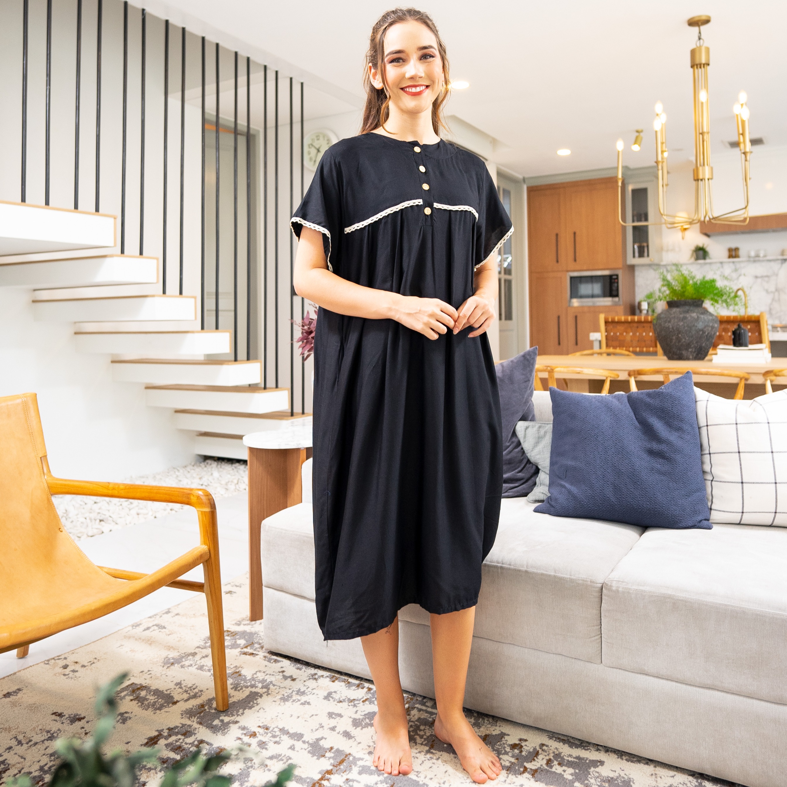 Oriana Home Dress Polos Busui Friendly