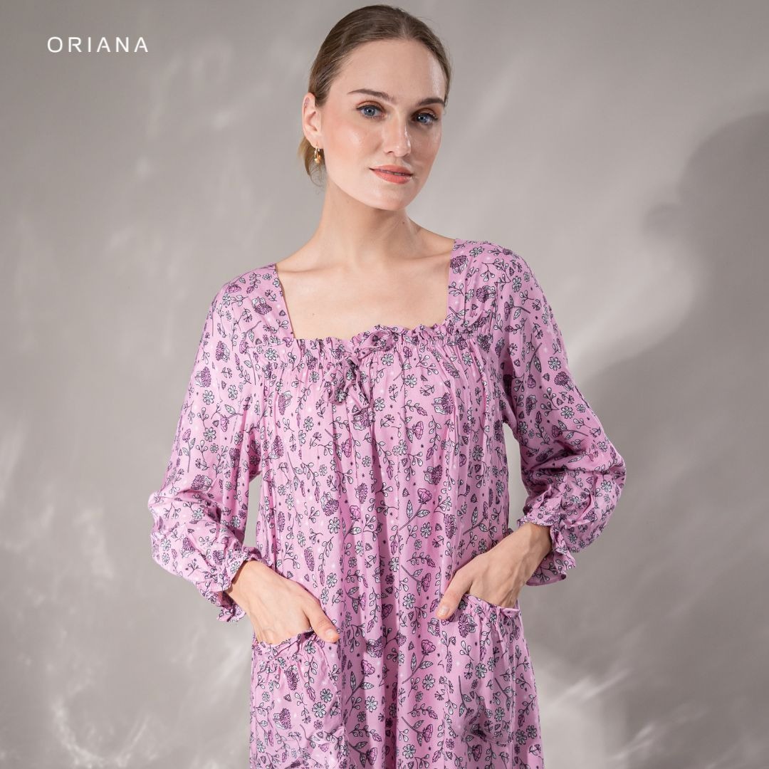 Oriana Homewear Maxi Dress Ayura Evalia Series