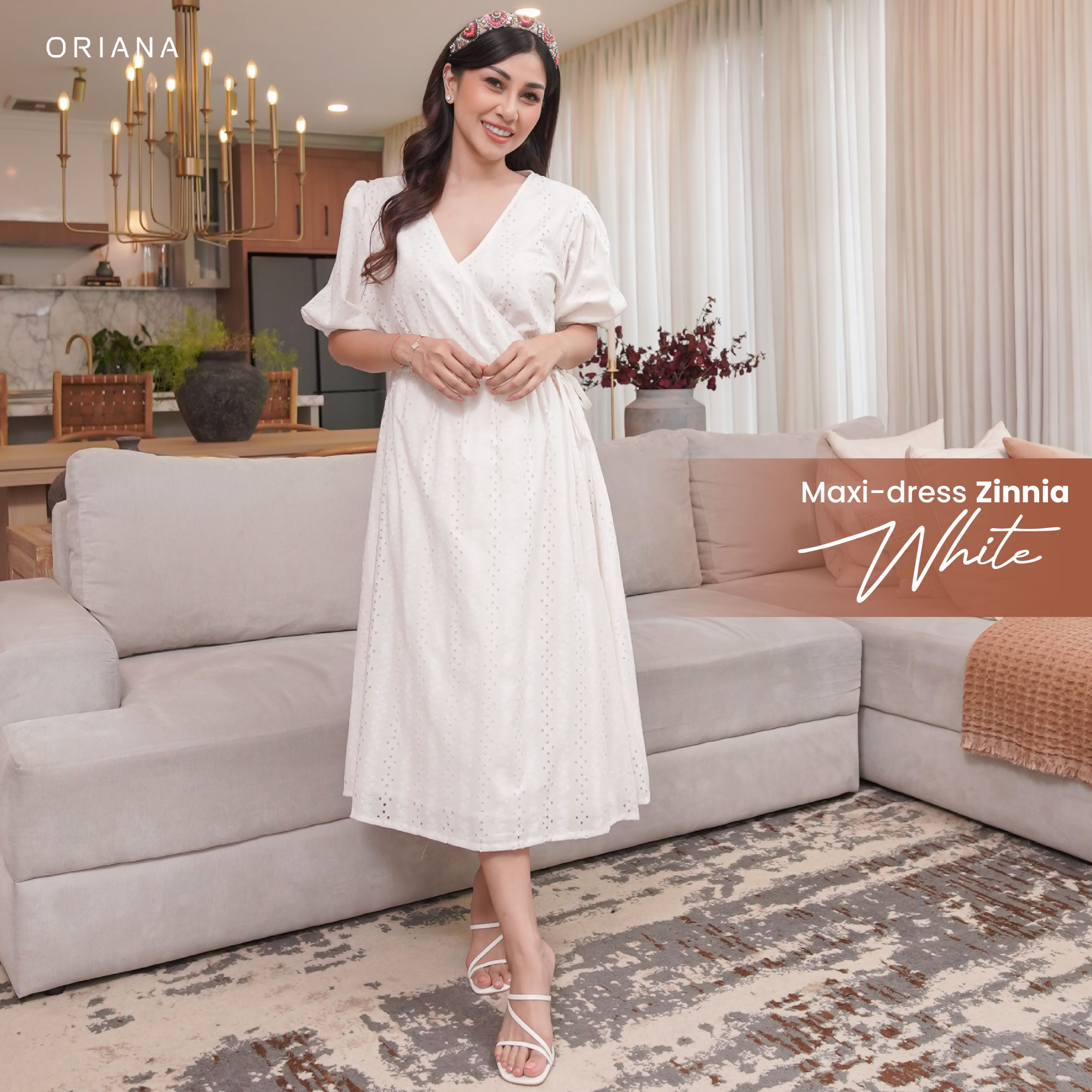 ORIANA X Nisya Ahmad Maxi Dress Zyra Pasta Zinnia Series