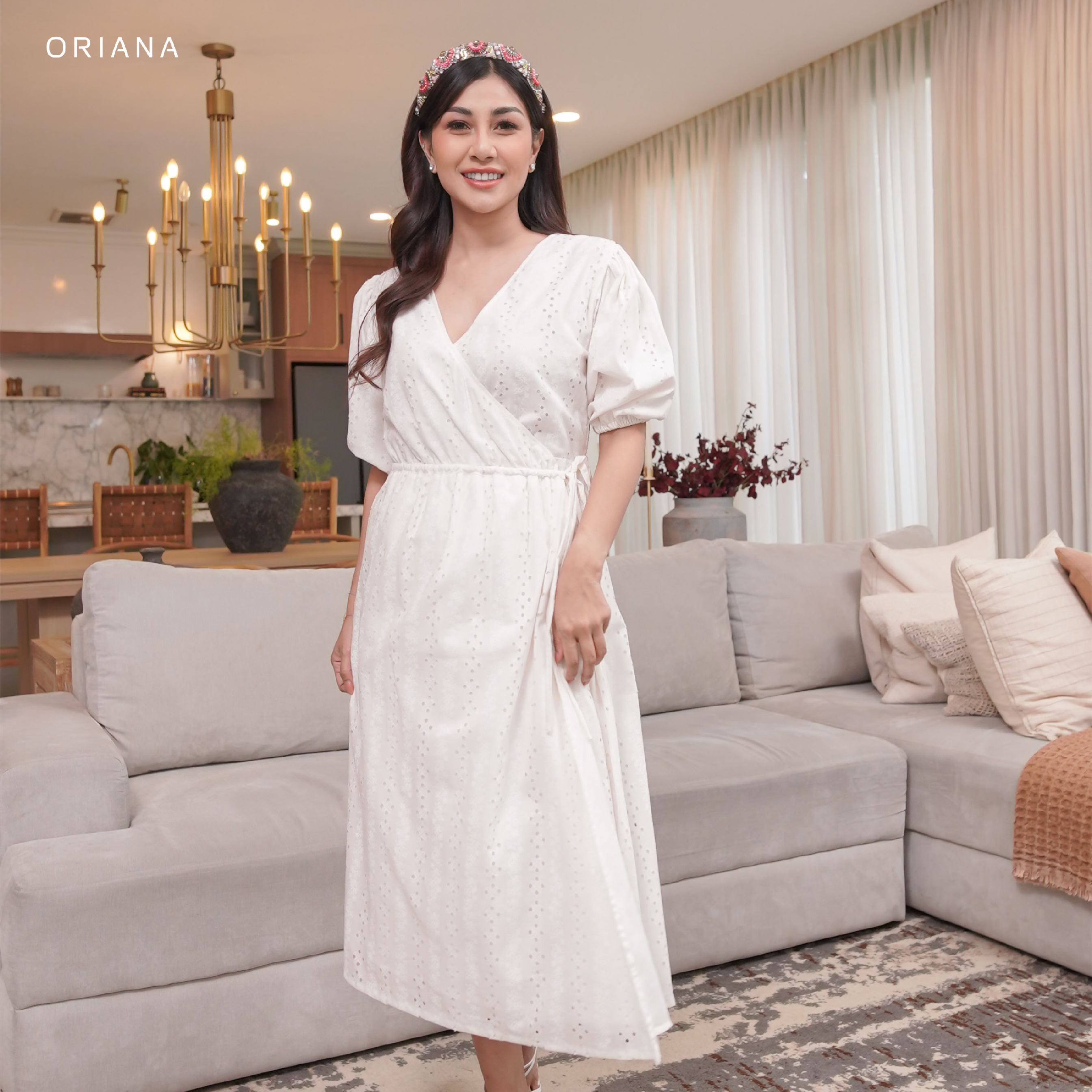 ORIANA X Nisya Ahmad Maxi Dress Zyra Pasta Zinnia Series