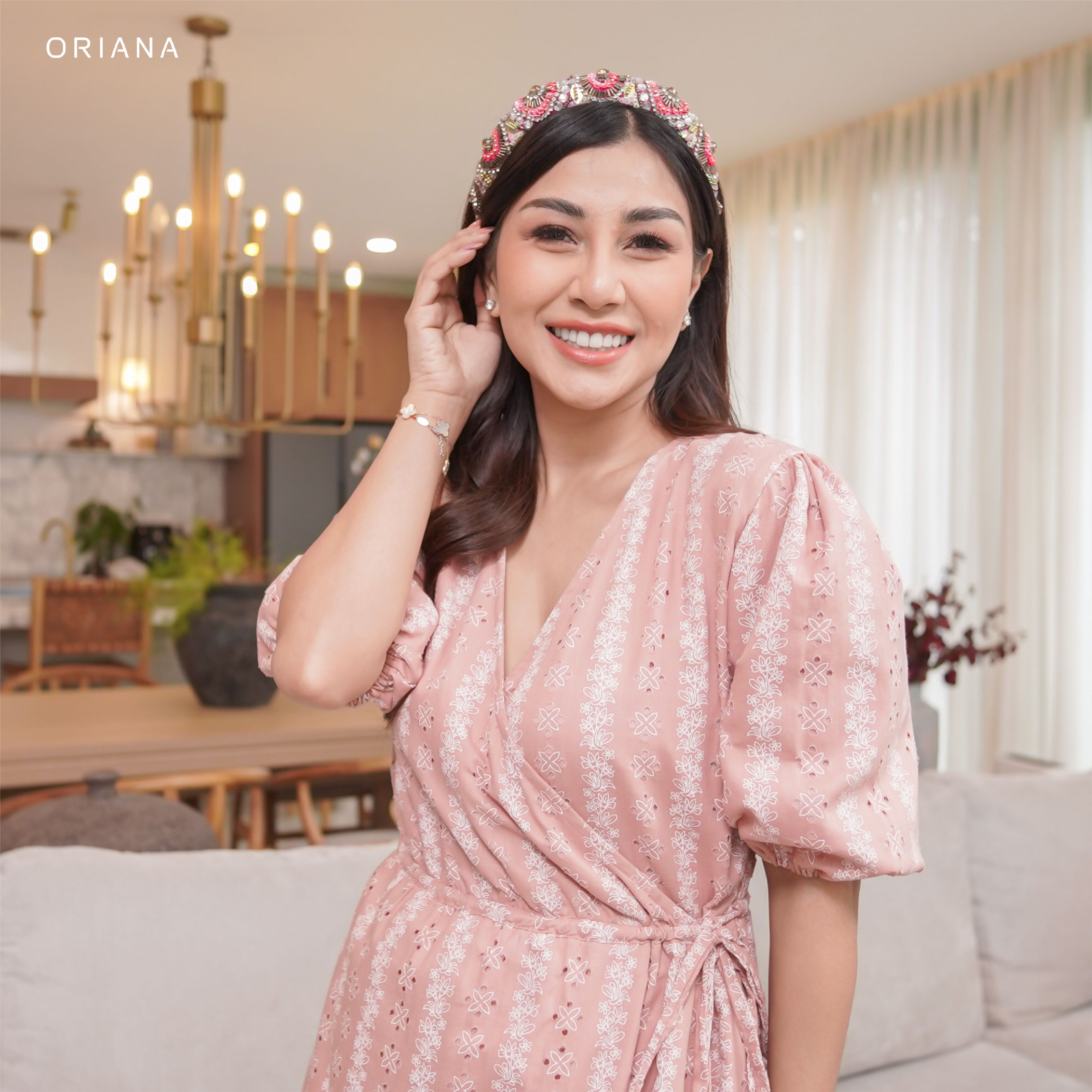 ORIANA X Nisya Ahmad Maxi Dress Zyra Pasta Zinnia Series