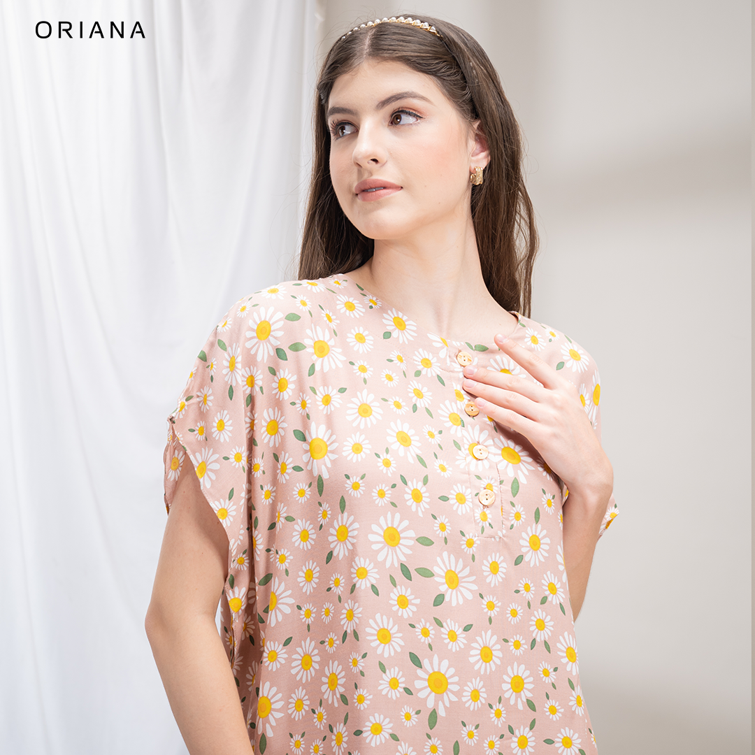 Oriana Homewear Daster Pendek Busui Kaftan Crysan Series