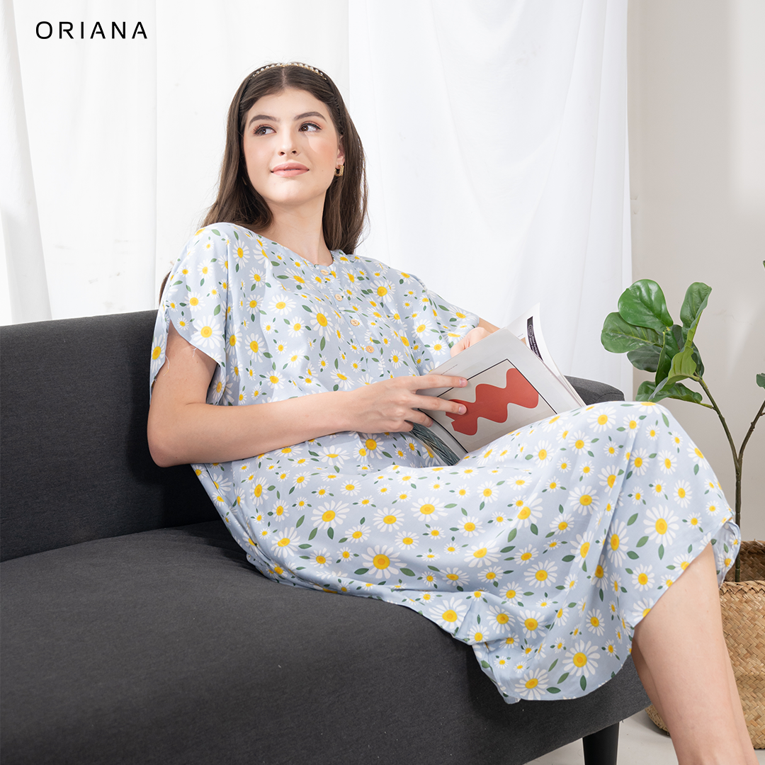 Oriana Homewear Daster Pendek Busui Kaftan Crysan Series