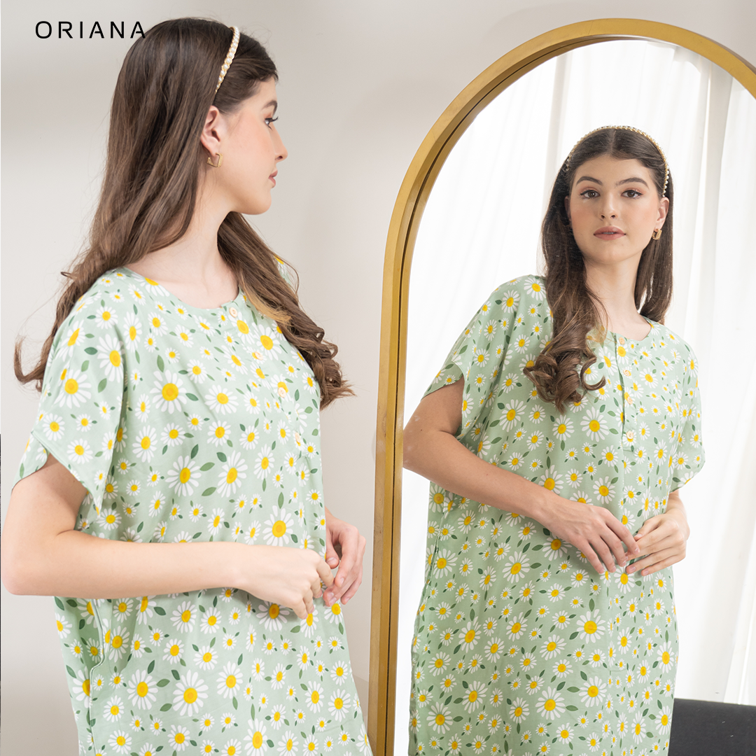 Oriana Homewear Daster Pendek Busui Kaftan Crysan Series