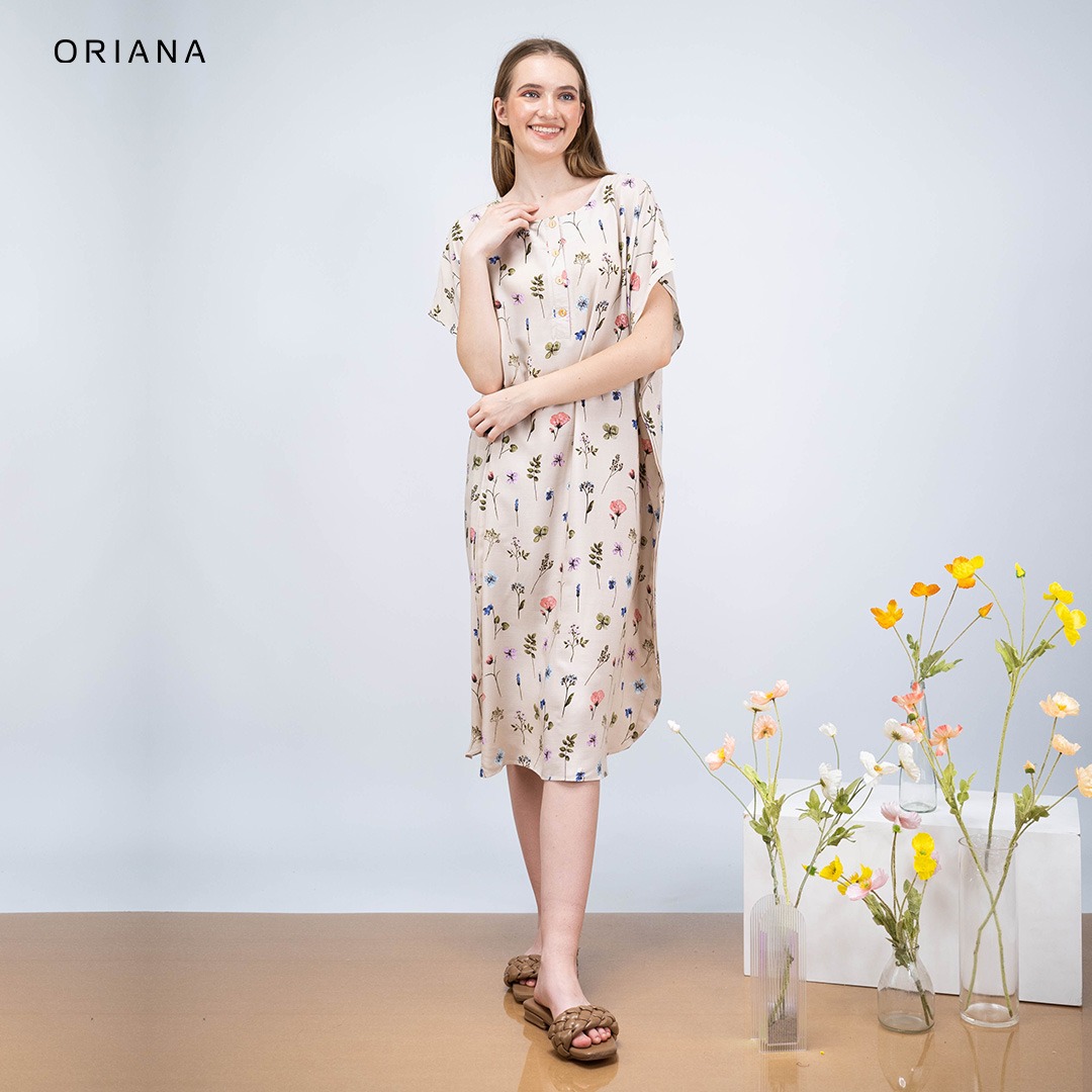 Oriana Homewear Daster Pendek Busui Kaftan Chloe Series