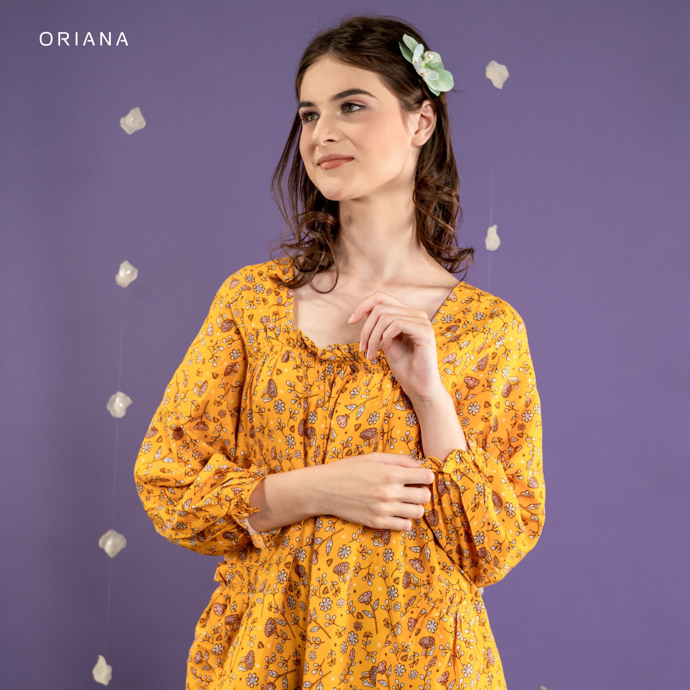 Oriana Homewear Maxi Dress Ayura Evalia Series
