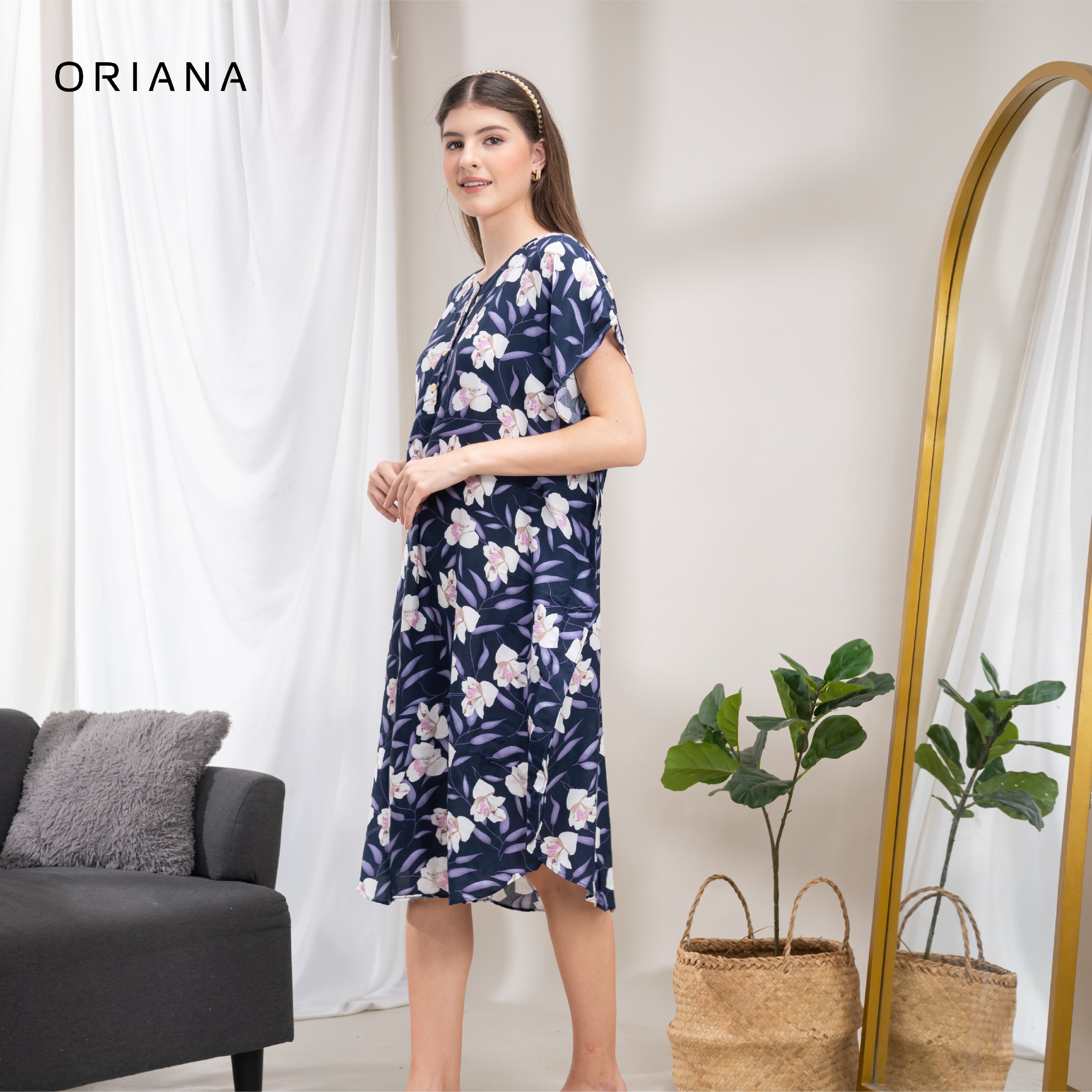 Oriana Homewear Daster Pendek Busui Kaftan Irina Series