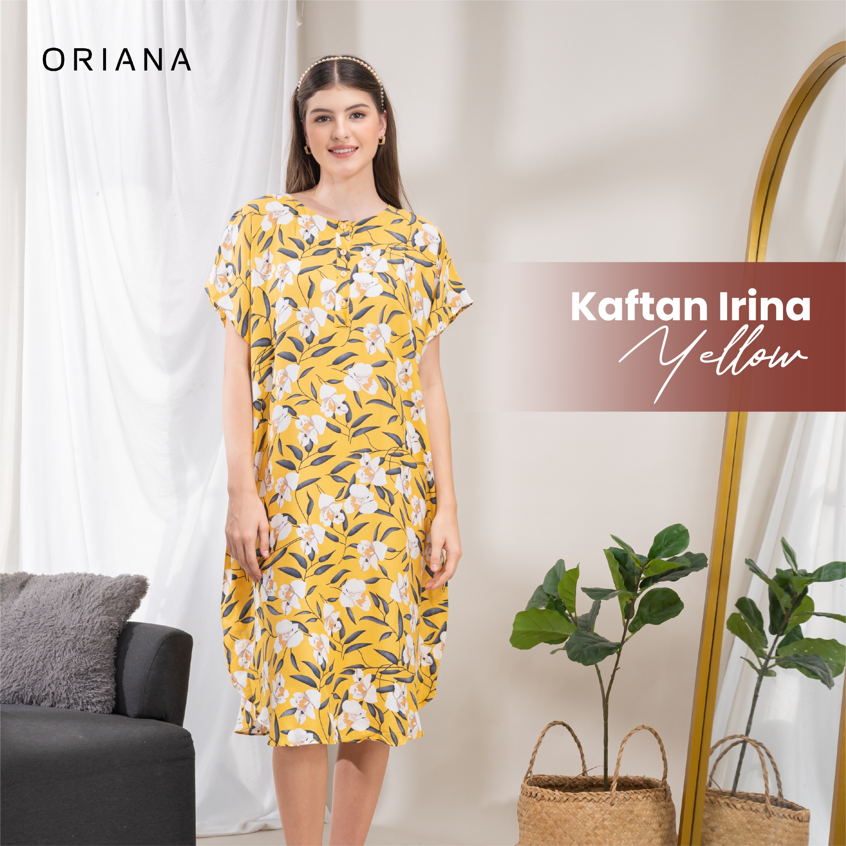 Oriana Homewear Daster Pendek Busui Kaftan Irina Series