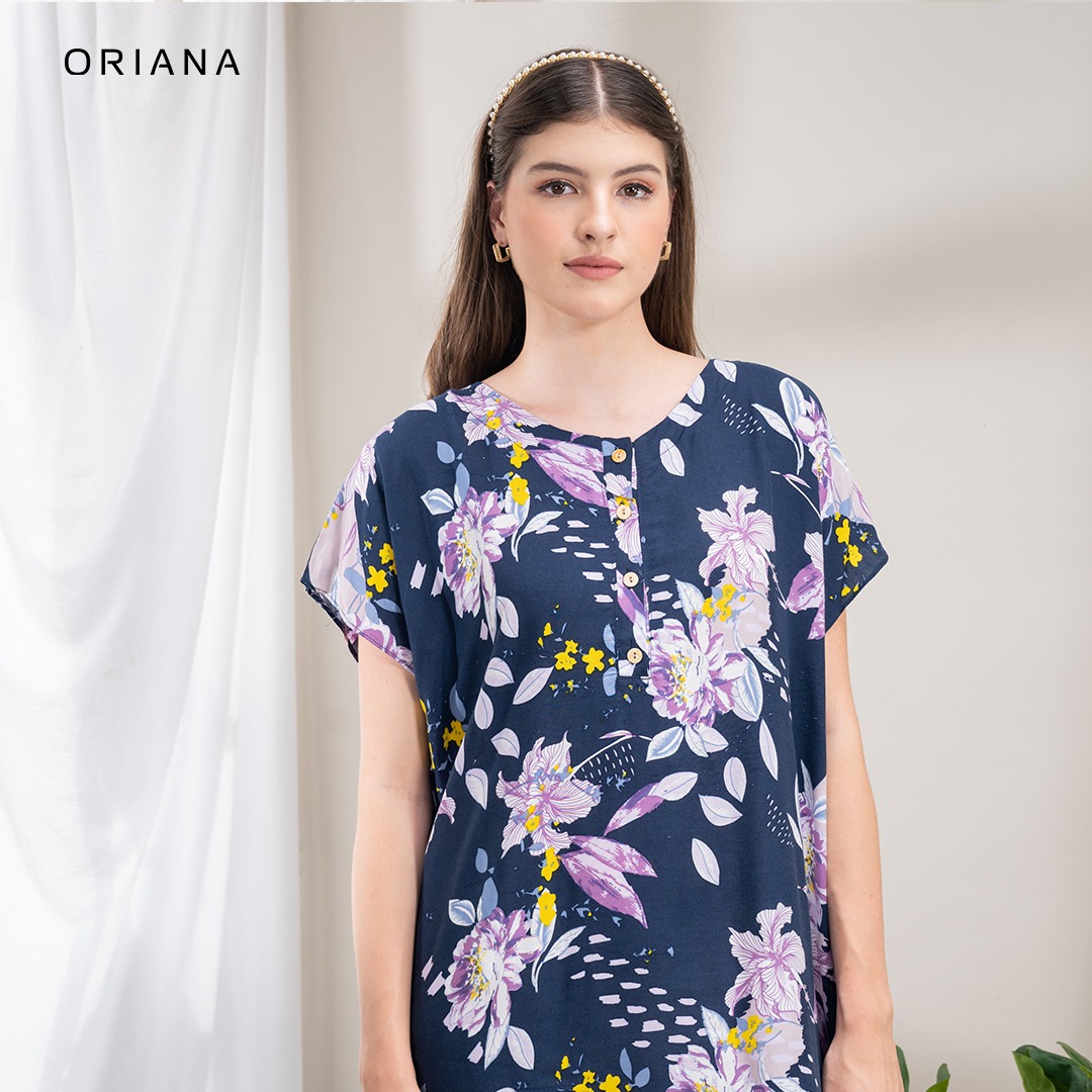 Oriana Homewear Daster Pendek Busui Kaftan Stella Series
