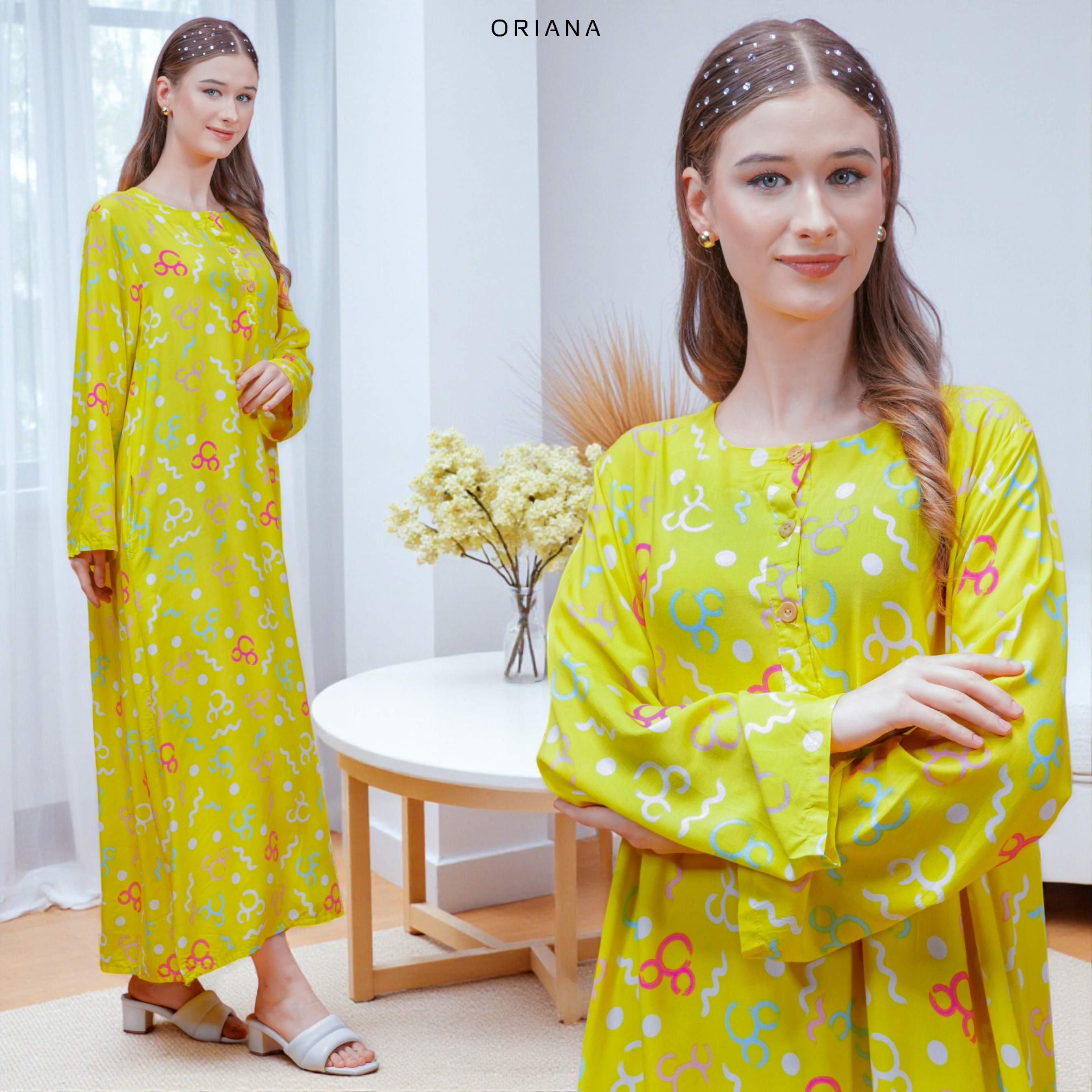 Oriana Homewear Daster Panjang Busui Laiqa Faleia Series