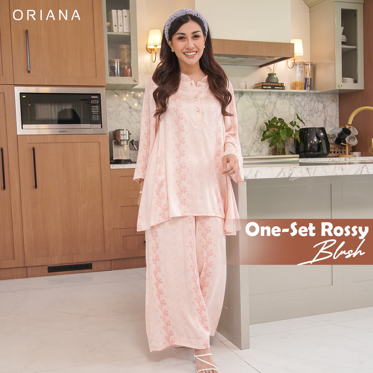 ORIANA X Nisya Ahmad One-Set Ricca Rayon Satin Rossy Series 