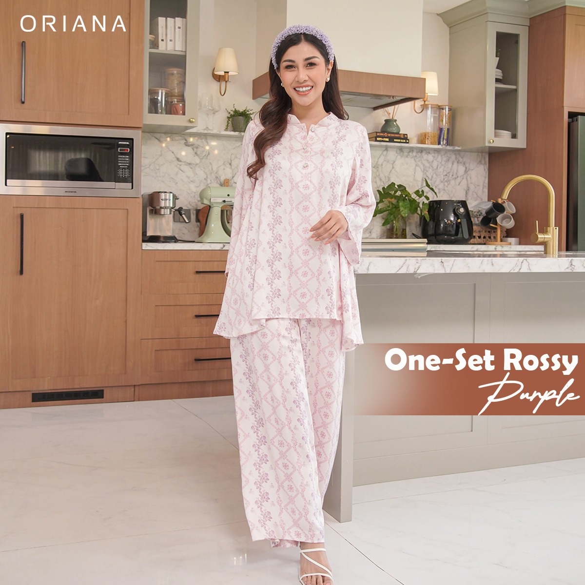 ORIANA X Nisya Ahmad One-Set Ricca Rayon Satin Rossy Series 