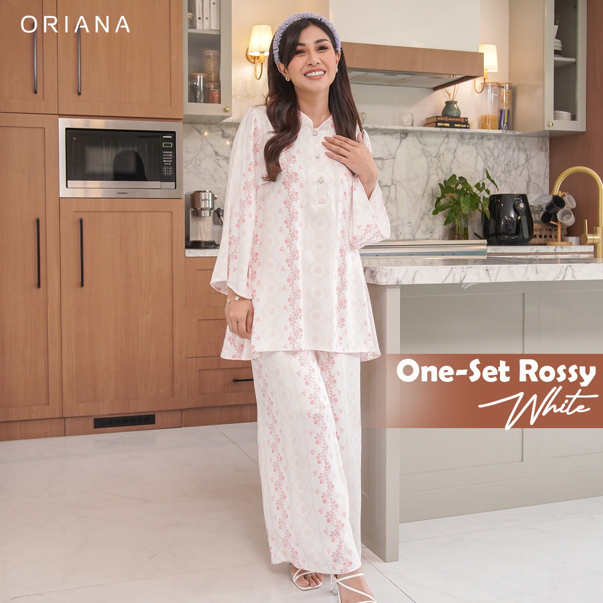 ORIANA X Nisya Ahmad One-Set Ricca Rayon Satin Rossy Series 