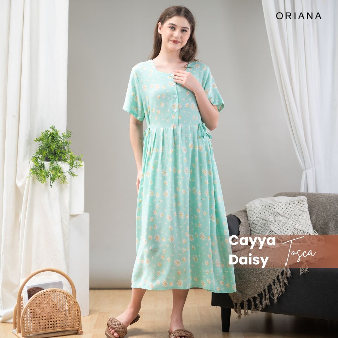 Oriana Homewear Maxi Dress Daster Busui Cayya Daisy Series