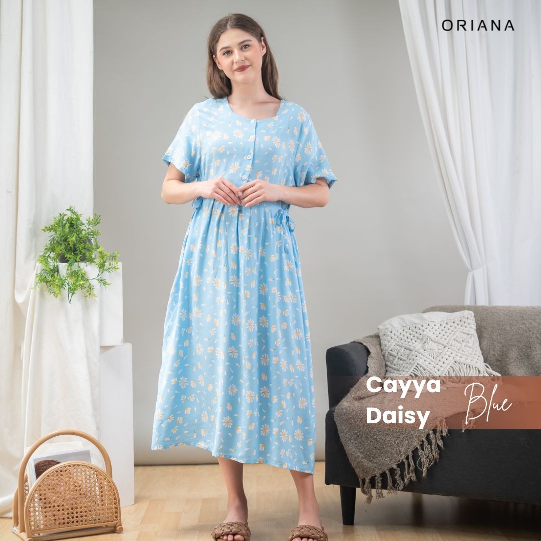 Oriana Homewear Maxi Dress Daster Busui Cayya Daisy Series
