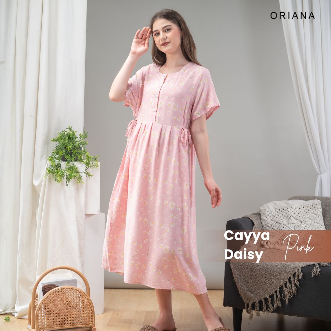 Oriana Homewear Maxi Dress Daster Busui Cayya Daisy Series