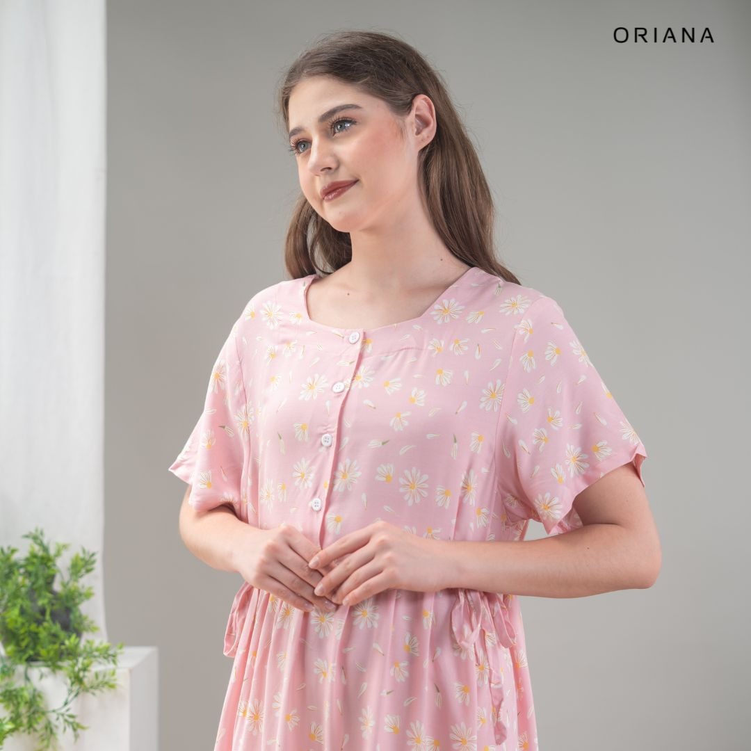 Oriana Homewear Maxi Dress Daster Busui Cayya Daisy Series