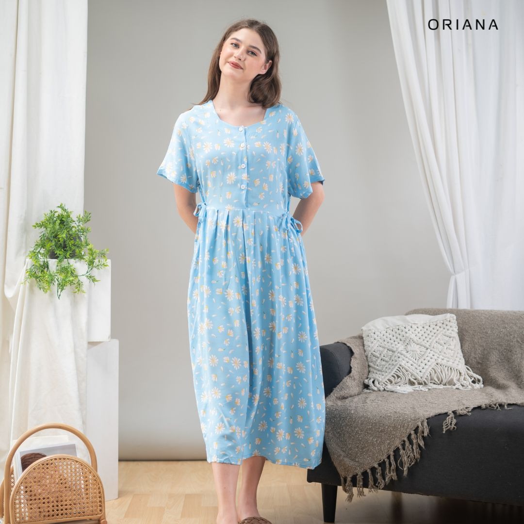Oriana Homewear Maxi Dress Daster Busui Cayya Daisy Series