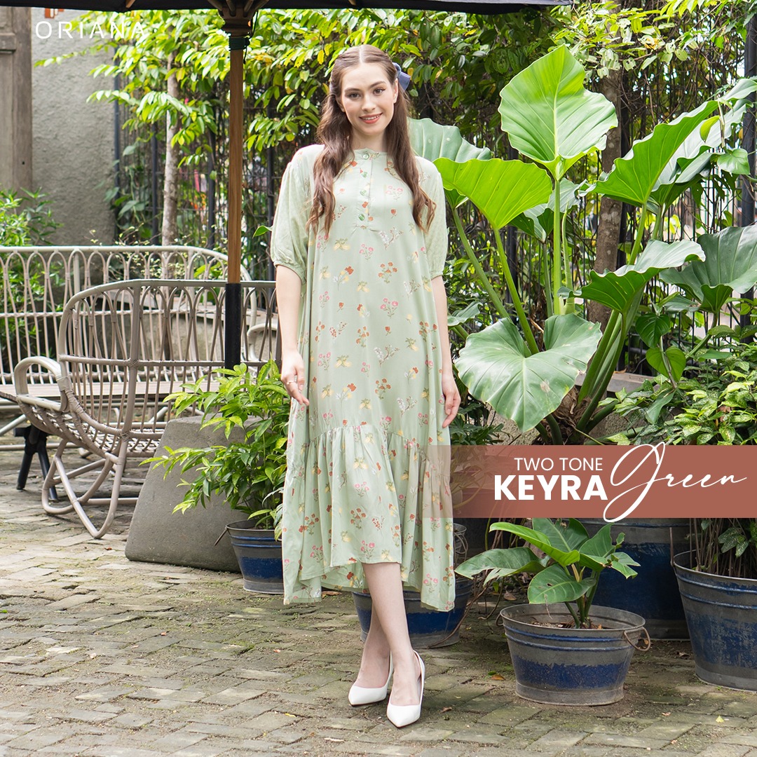 riana Homewear Maxi Dress Daster Two Tone Narita Keyra Series