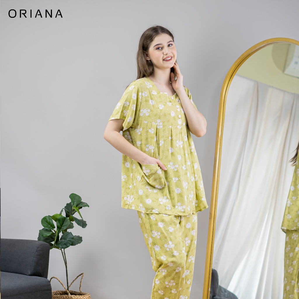 Oriana Sleepwear Piyama Pendek Oneset Ilyana Series