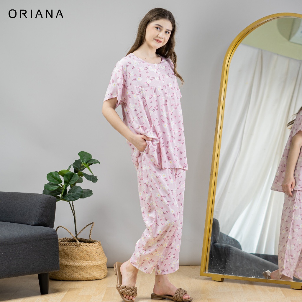 Oriana Sleepwear Piyama Pendek Oneset Ilyana Series