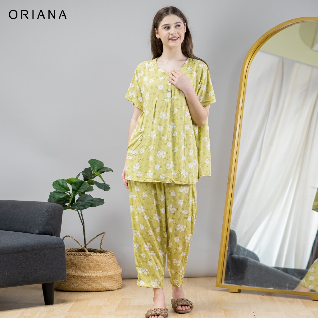 Oriana Sleepwear Piyama Pendek Oneset Ilyana Series