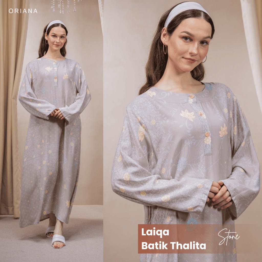 Oriana Homewear Daster Panjang Busui Laiqa Batik Thalita Series