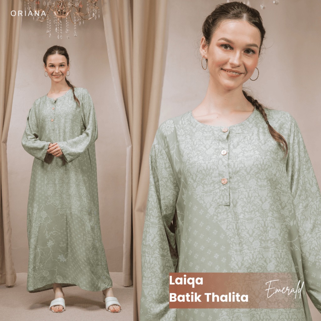 Oriana Homewear Daster Panjang Busui Laiqa Batik Thalita Series