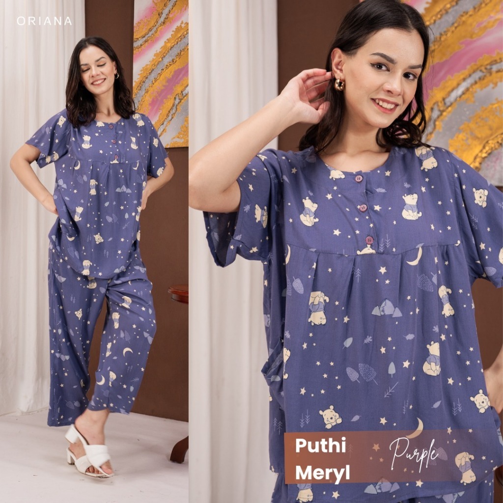 Oriana Sleepwear Piyama Puthi Meryl Series