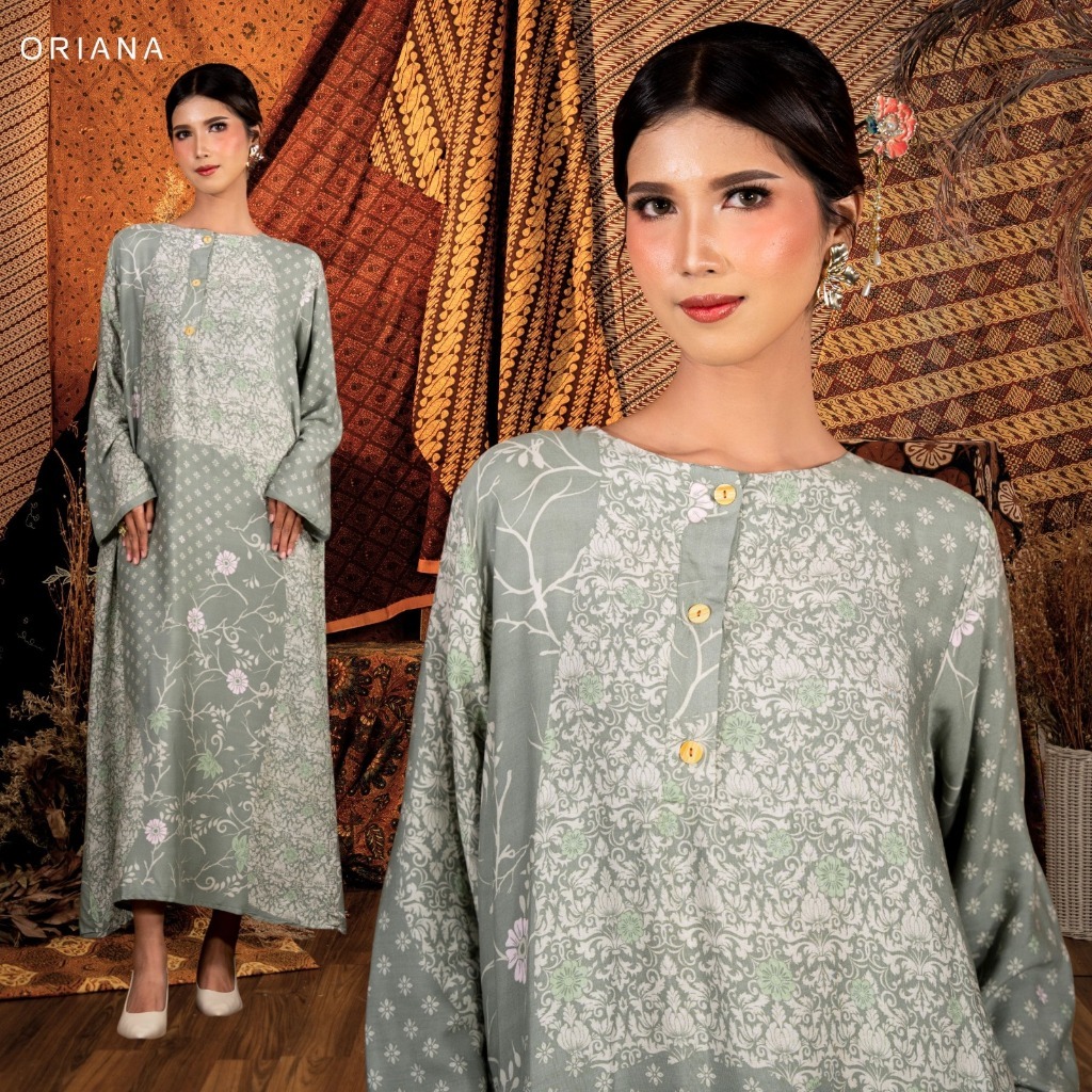 Oriana Homewear Daster Panjang Busui Laiqa Batik Thalita Series