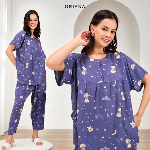 Image of Oriana Sleepwear Piyama Puthi Meryl Series