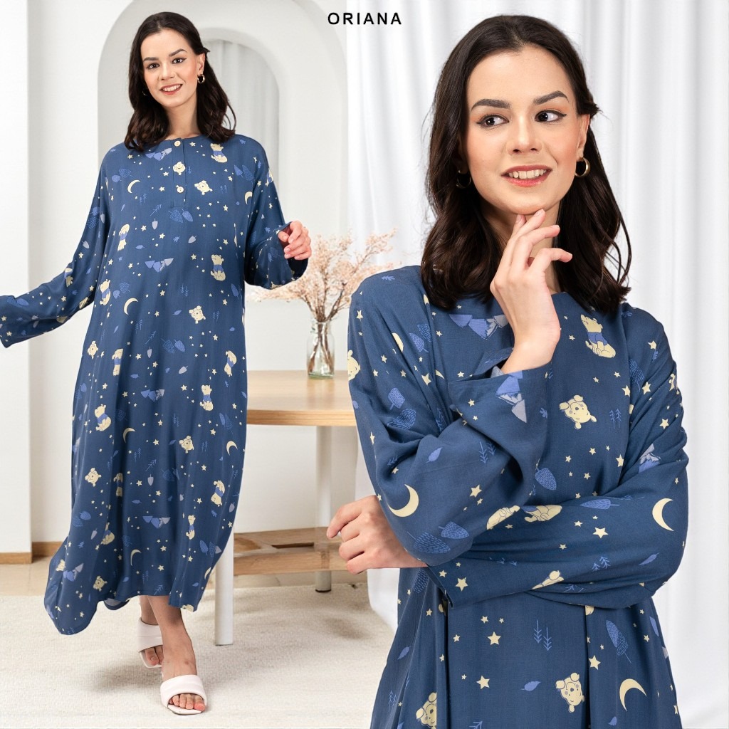 Oriana Homewear Daster Panjang Busui Laiqa Meryl Series
