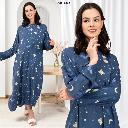 Image of Oriana Homewear Daster Panjang Busui Laiqa Meryl Series