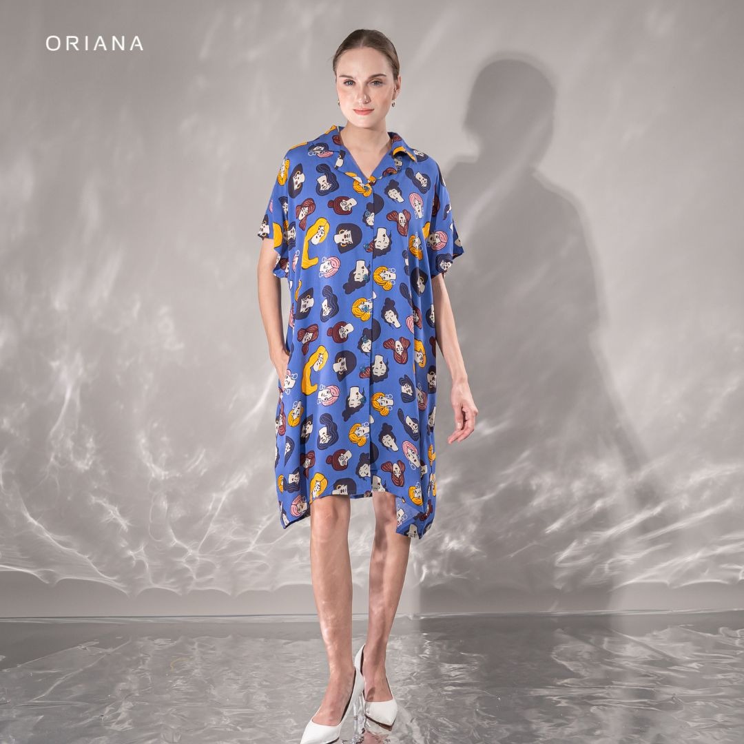 Oriana Homewear Midi Dress Amethys Series