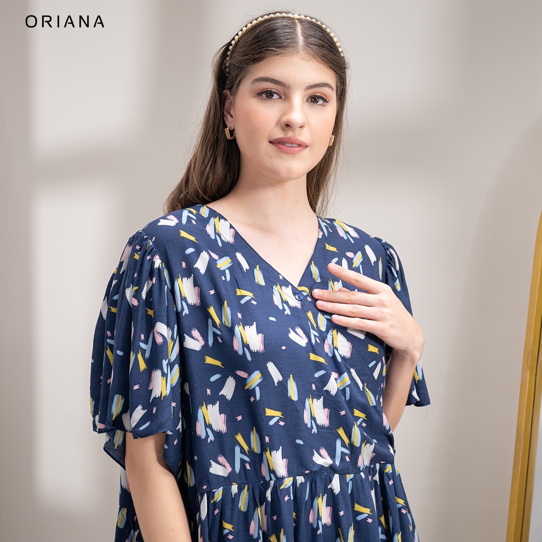 Oriana Homewear Maxi Dress Daster Busui Panjang DSAI Savana Series