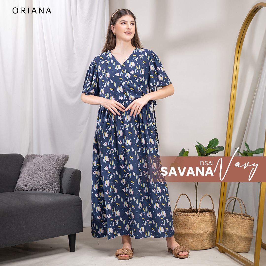 Oriana Homewear Maxi Dress Daster Busui Panjang DSAI Savana Series