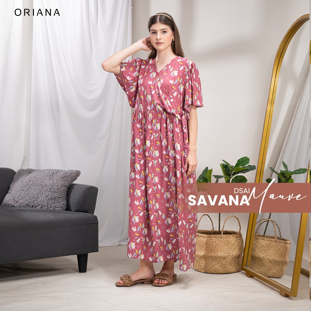 Oriana Homewear Maxi Dress Daster Busui Panjang DSAI Savana Series