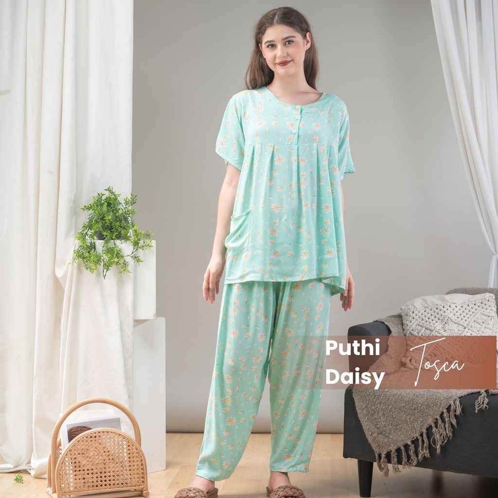 Oriana Sleepwear Piyama Pendek Oneset Daisy Series