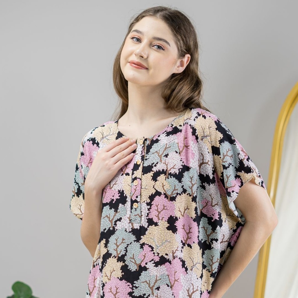 Oriana Homewear Daster Pendek Busui Kaftan Clover Series