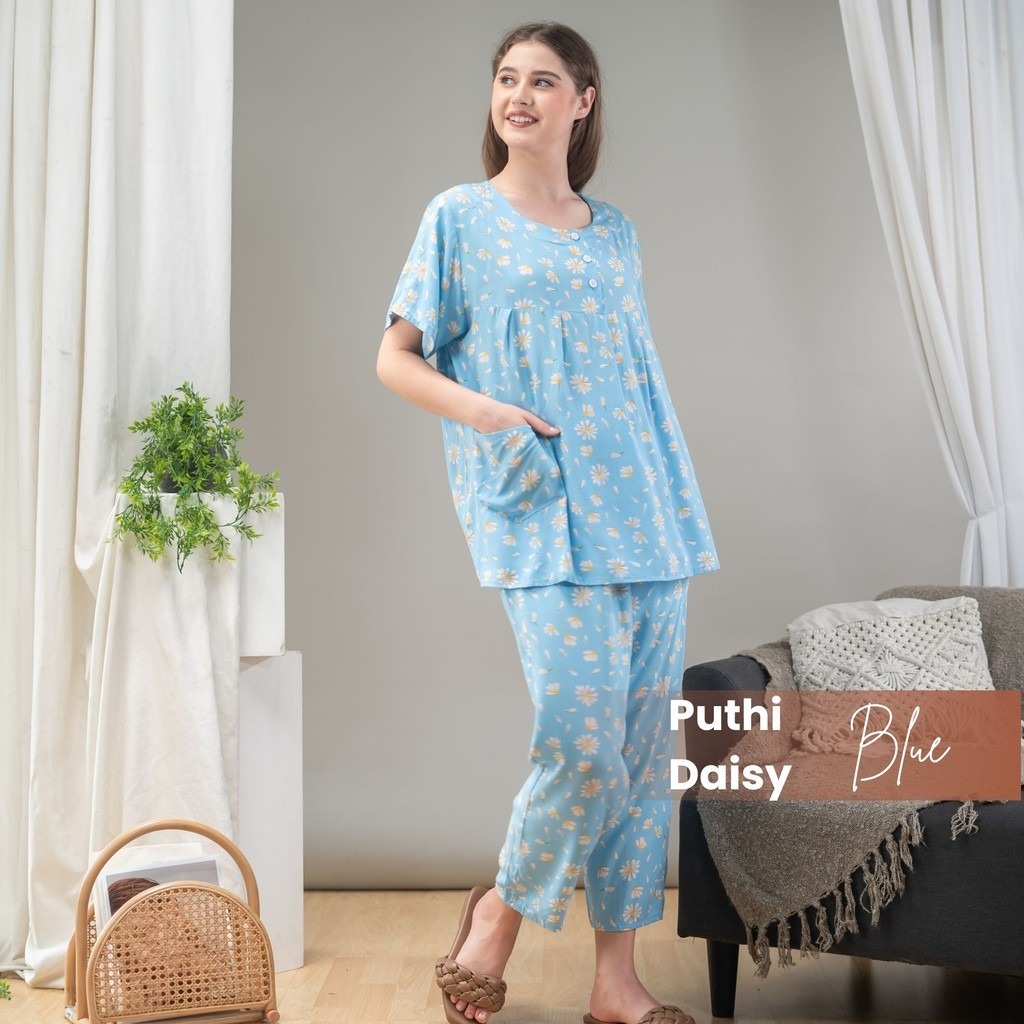 Oriana Sleepwear Piyama Pendek Oneset Daisy Series