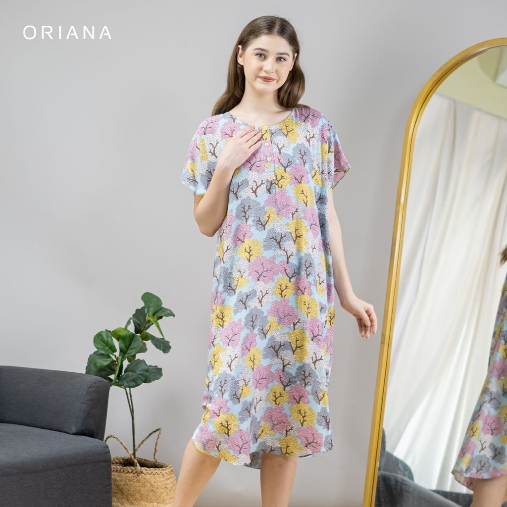 Oriana Homewear Daster Pendek Busui Kaftan Clover Series