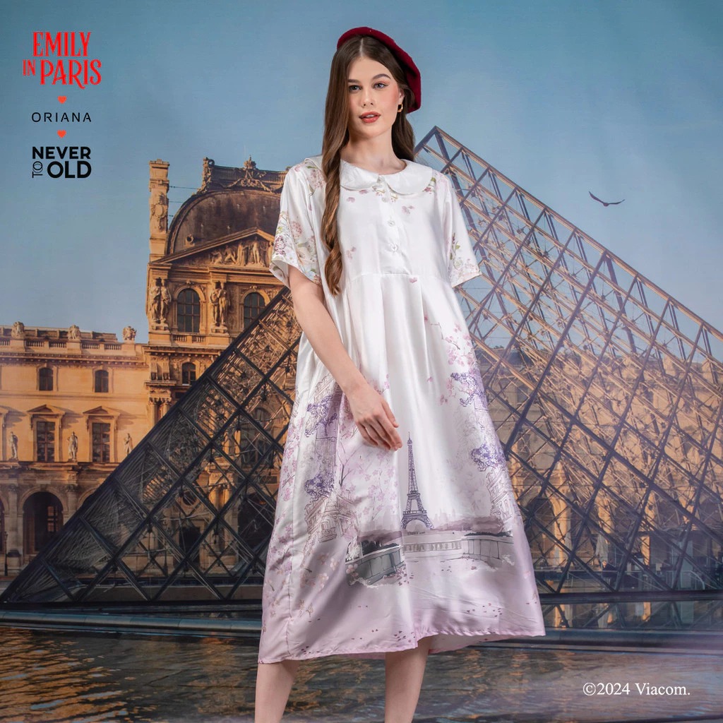 Oriana x Emily in Paris Maxi-dress Solene Series