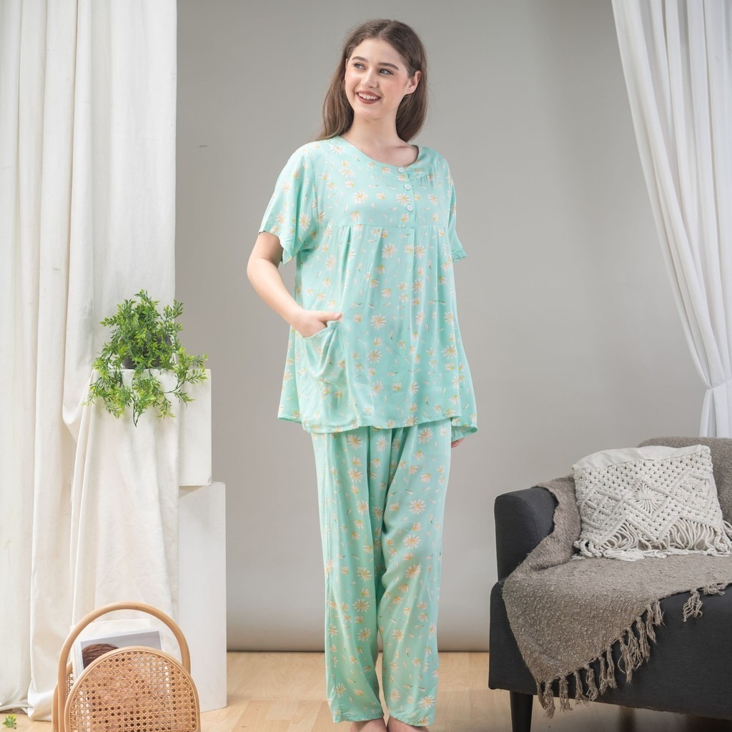 Oriana Sleepwear Piyama Pendek Oneset Daisy Series